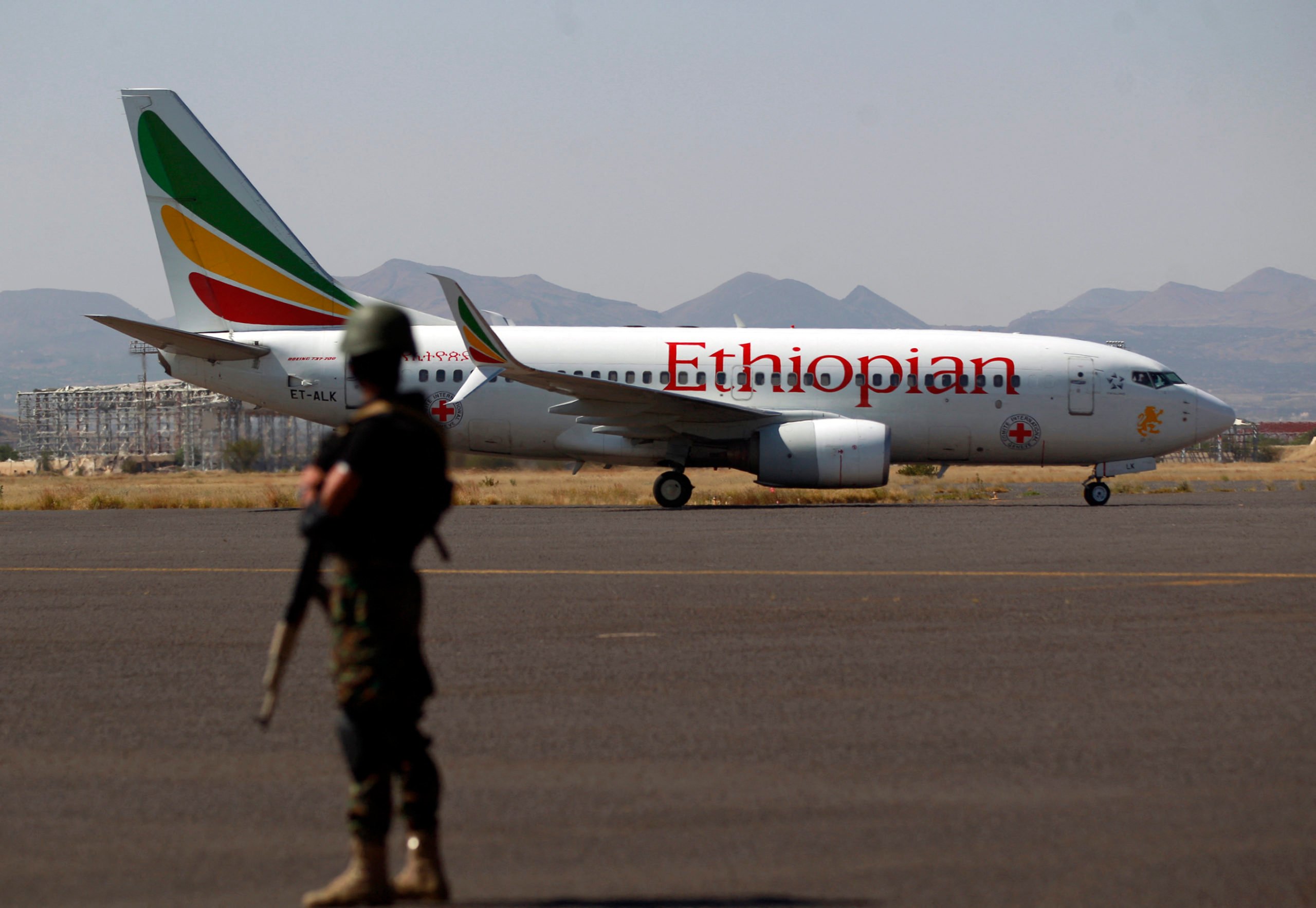 An Ethiopian Airlines Boeing 737-760 aircraft