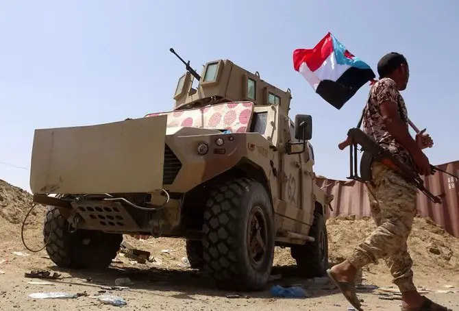 A fighter loyal to Yemen’s separatist Southern Transitional Council (STC) in the southern province of Abyan.