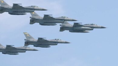 A fleet of American-made F-16 fighters