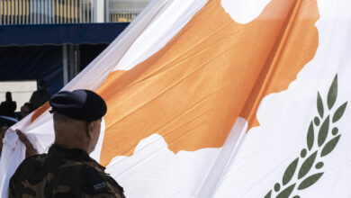 Giant national flag of Cyprus