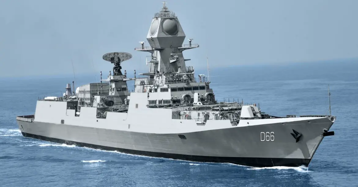 Indian Navy received the first Project (P) 15B stealth guided missile destroyers last week