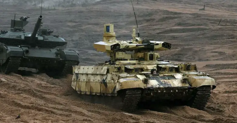 A Terminator-2 tank support fighting vehicle