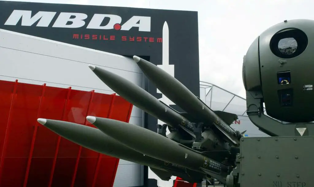 MBDA missiles are displayed at the Farnborough Airshow in Britain in 2004