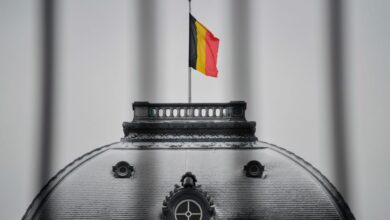Belgian flag in Brussels