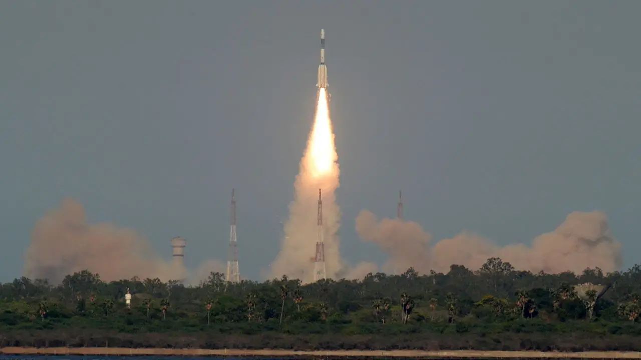 Launch of India's GSAT-9 satellite