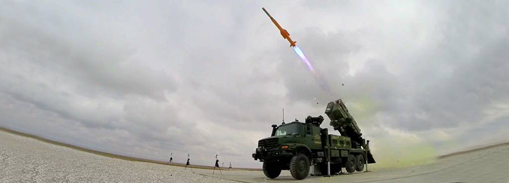 Hisar O missile system.