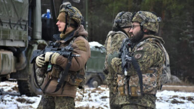 NATO soldiers during an exercise at the US garrison at Hohenfels in Bavaria, Germany