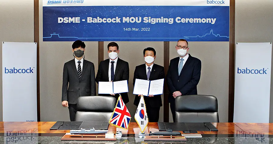 Babcock, DSME Sign Warship Technologies Pact