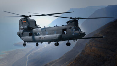 H-47 Chinook helicopter.