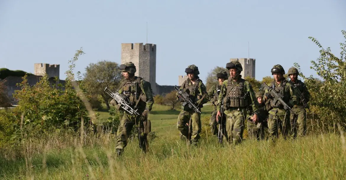 Swedish military patrolling