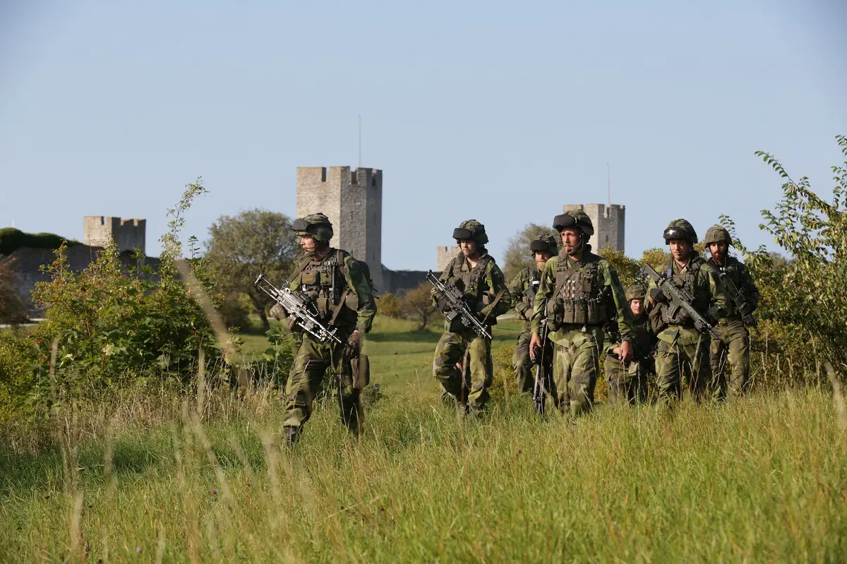 Swedish military patrolling