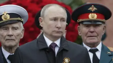 Russian President Vladimir Putin during military parade