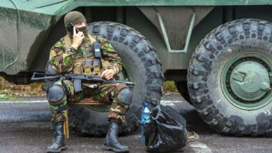 Unidentified soldier in the Russia-Ukraine conflict