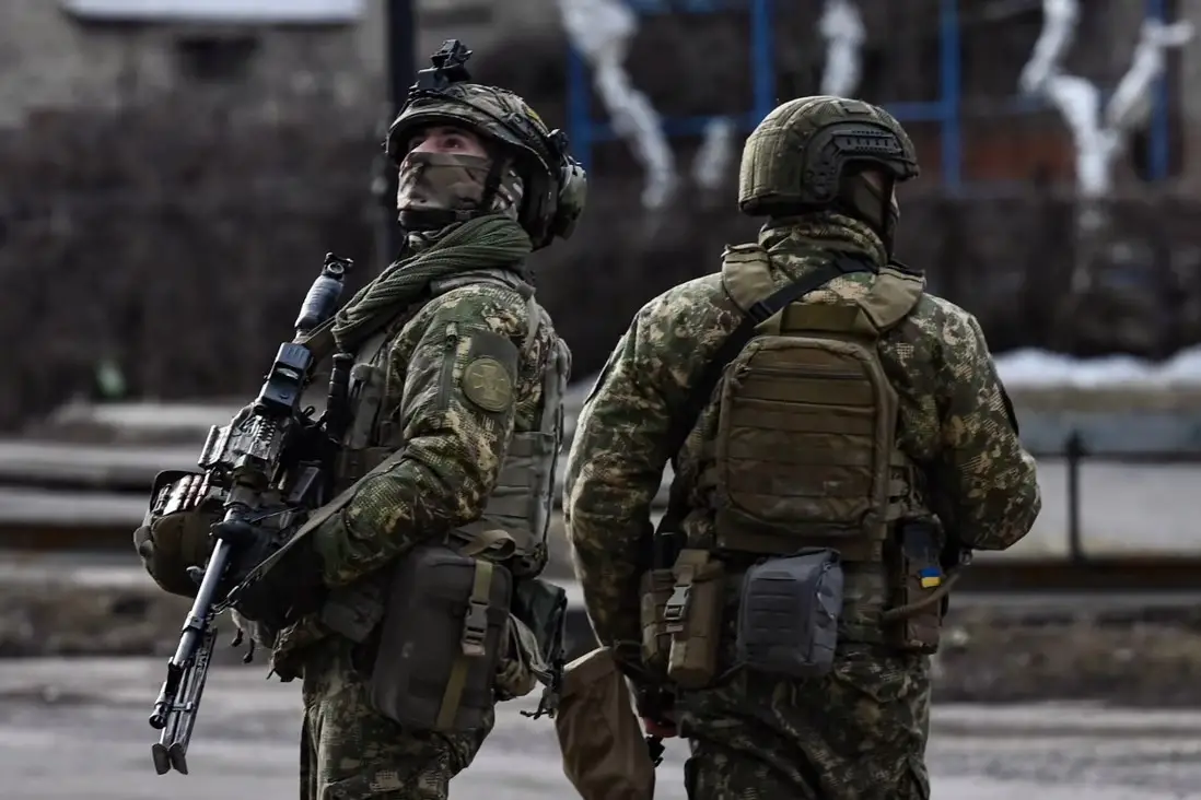 Ukrainian troops patroling in eastern Ukraine