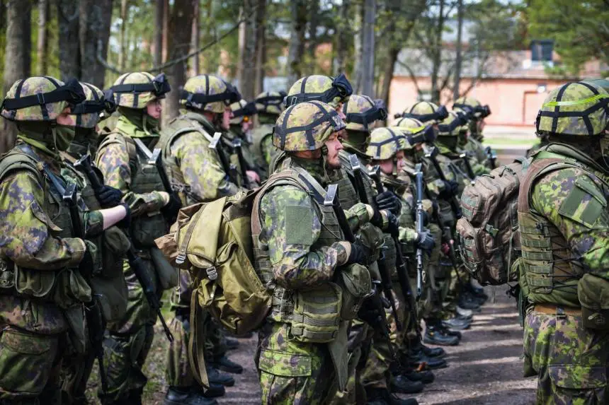 Participants attending a training course at the Santahamina military base in Helsinki