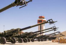 US M777 howitzers ready for loading to be sent to Ukraine