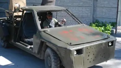 Ordinary passenger car converted for Ukraine's military
