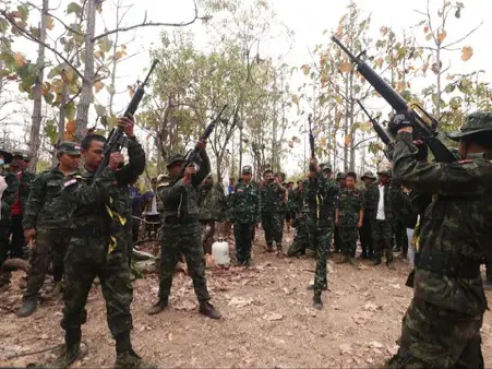 Soldiers of Karenni Generation Z Army during a gathering