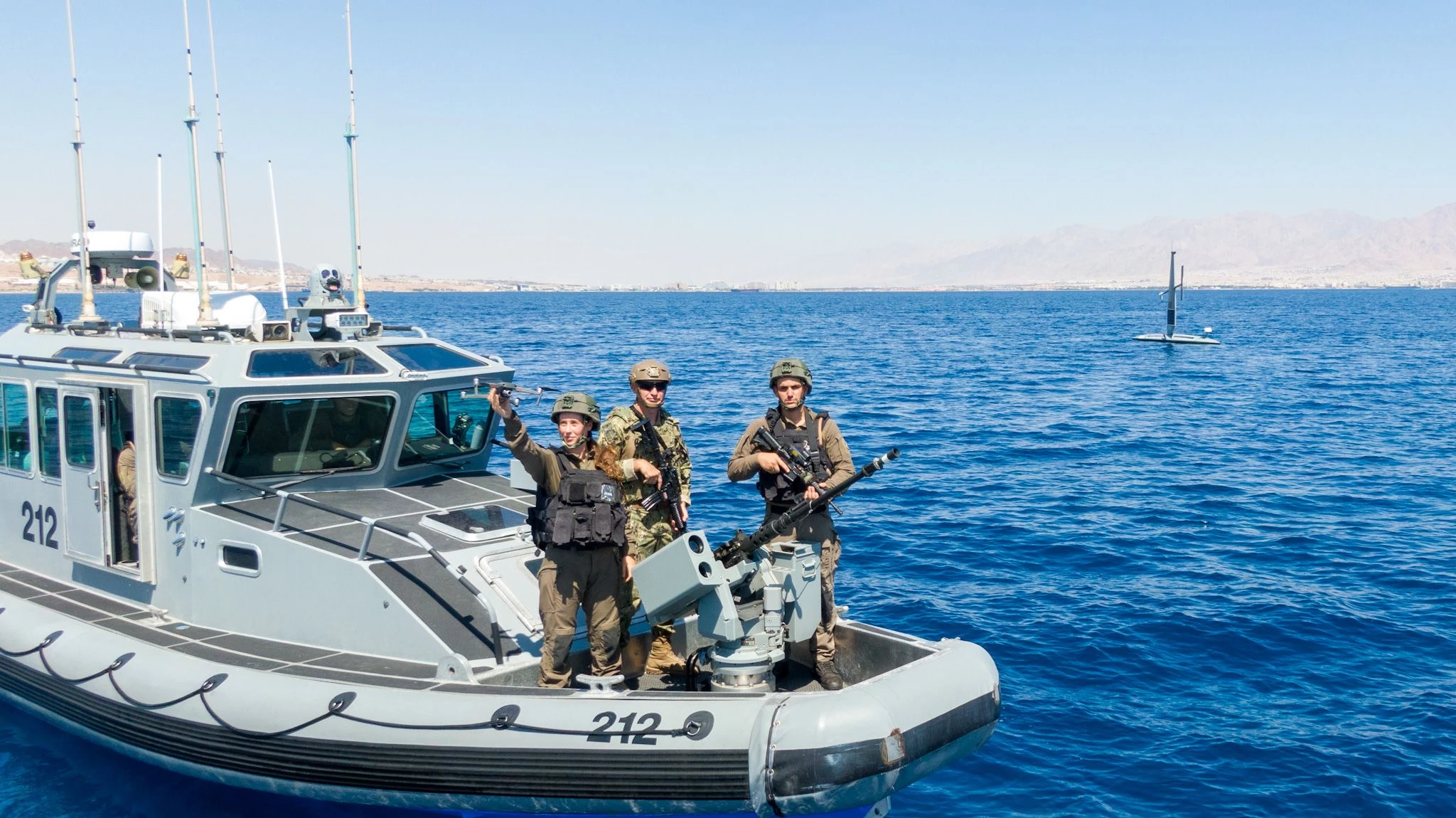 Israeli forces during during exercise Digital Shield in the Gulf of Aqaba, September 21, 2022