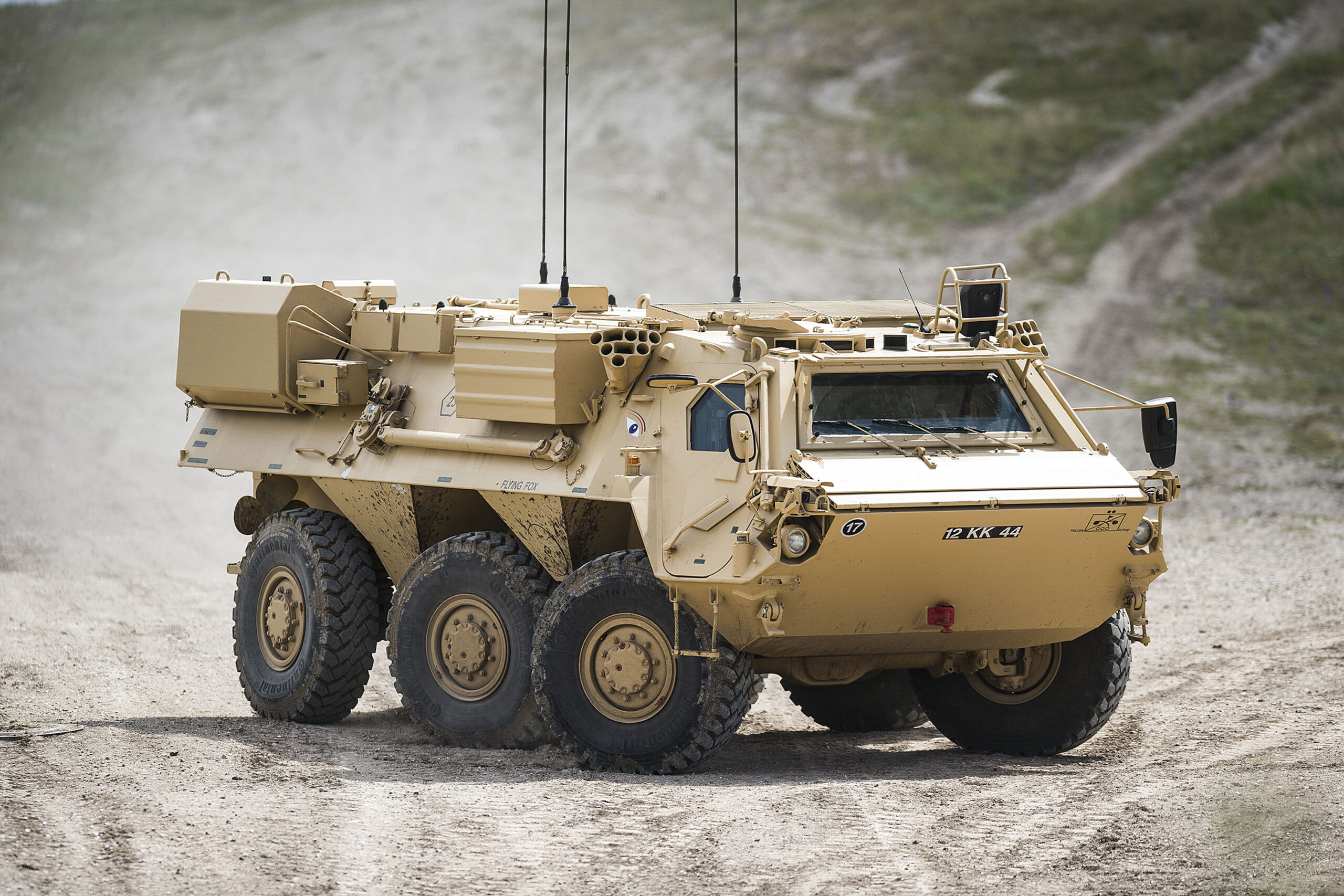 Fox six-wheeled armored vehicle