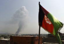 Smoke over Kabul after an explosion.