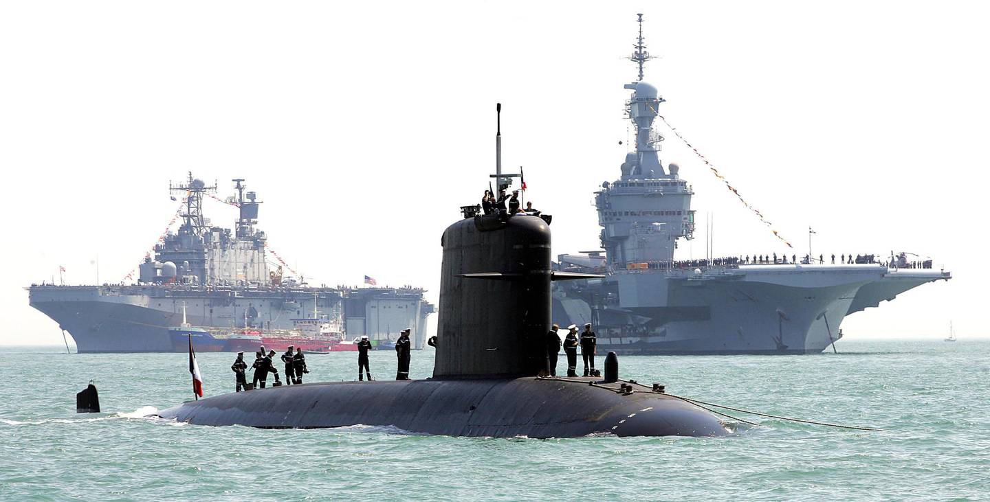 The French submarine La Perle can be seen in Portsmouth, Britain