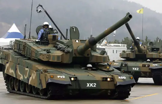 Hyundai Rotem's K2 Main Battle Tank.