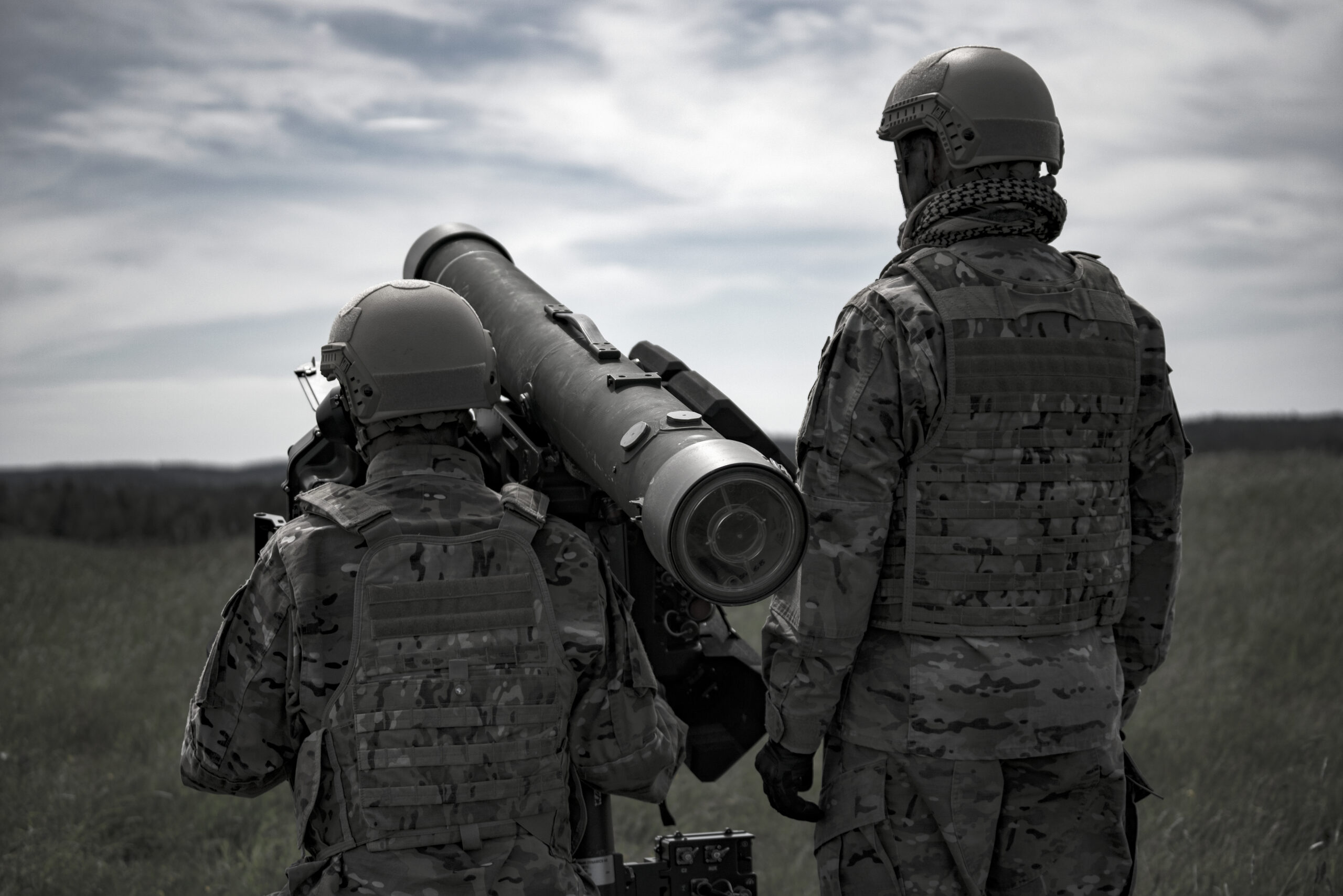 Soldiers with Saab's RBS 70 NG ground-based air defence solution