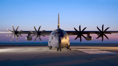 C-130 military transport aircraft