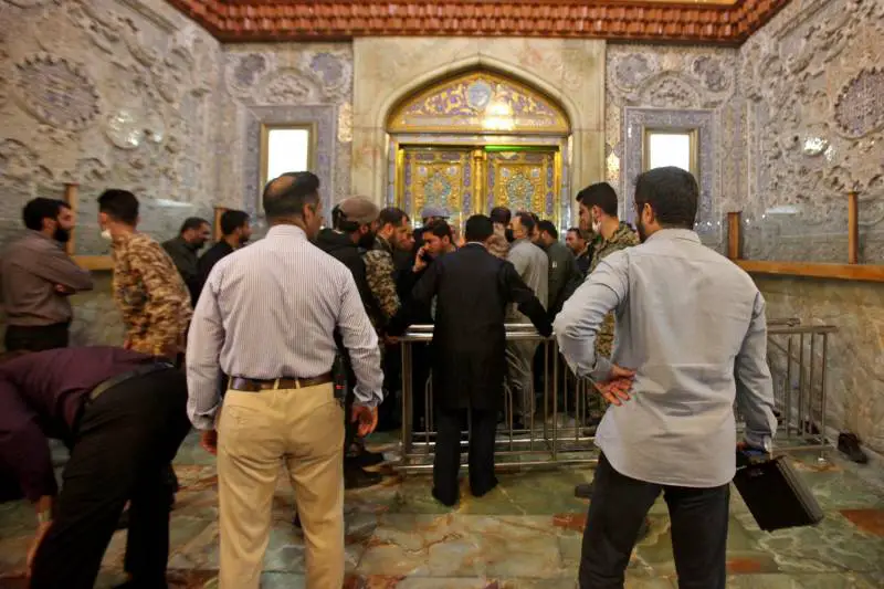 Iranian security forces deploy following an armed attack at the Shah Cheragh mausoleum in the city of Shiraz.