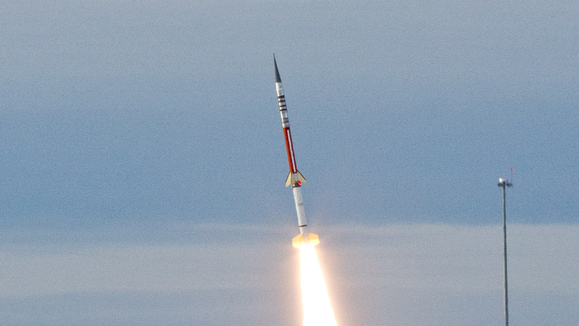 A suborbital sounding rocket launched at Wallops Flight Facility. Photo: NASA