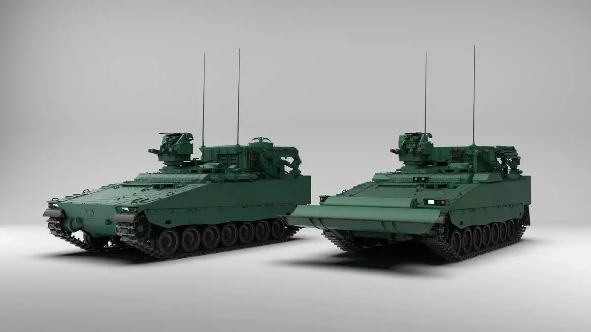 CV90 combat vehicles