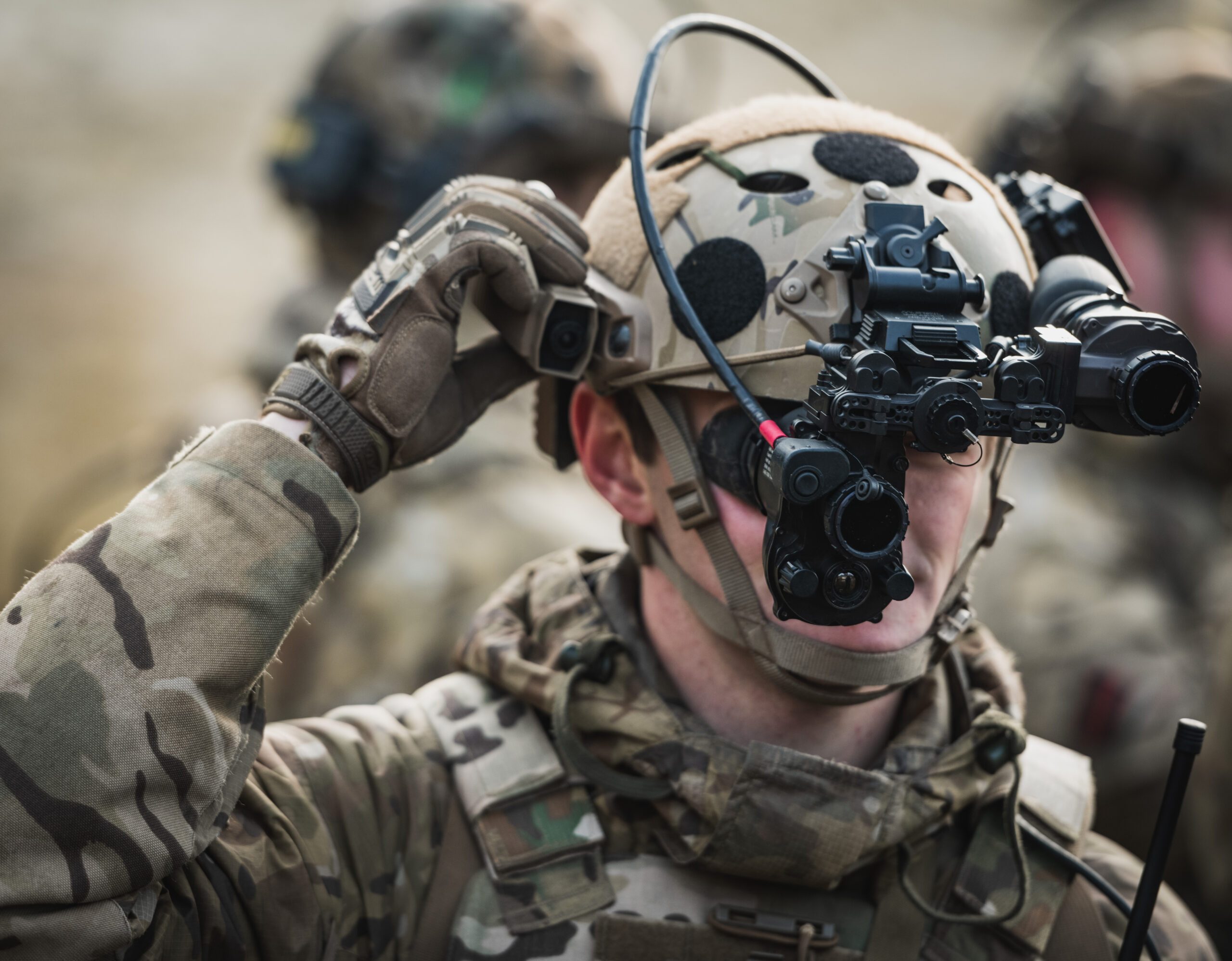 British Army's 3 Rifles using augmented reality equipment.