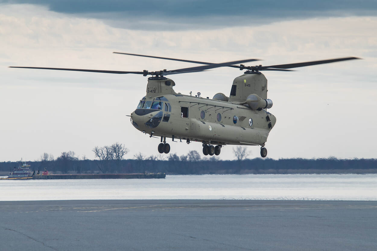 Royal Netherlands Air Force CH-47F Chinook transport helicopter