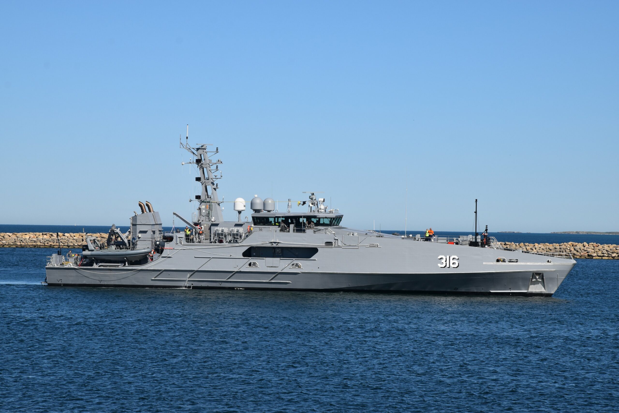 Royal Australian Navy's third Evolved Cape-class patrol boat ADV Cape Naturaliste