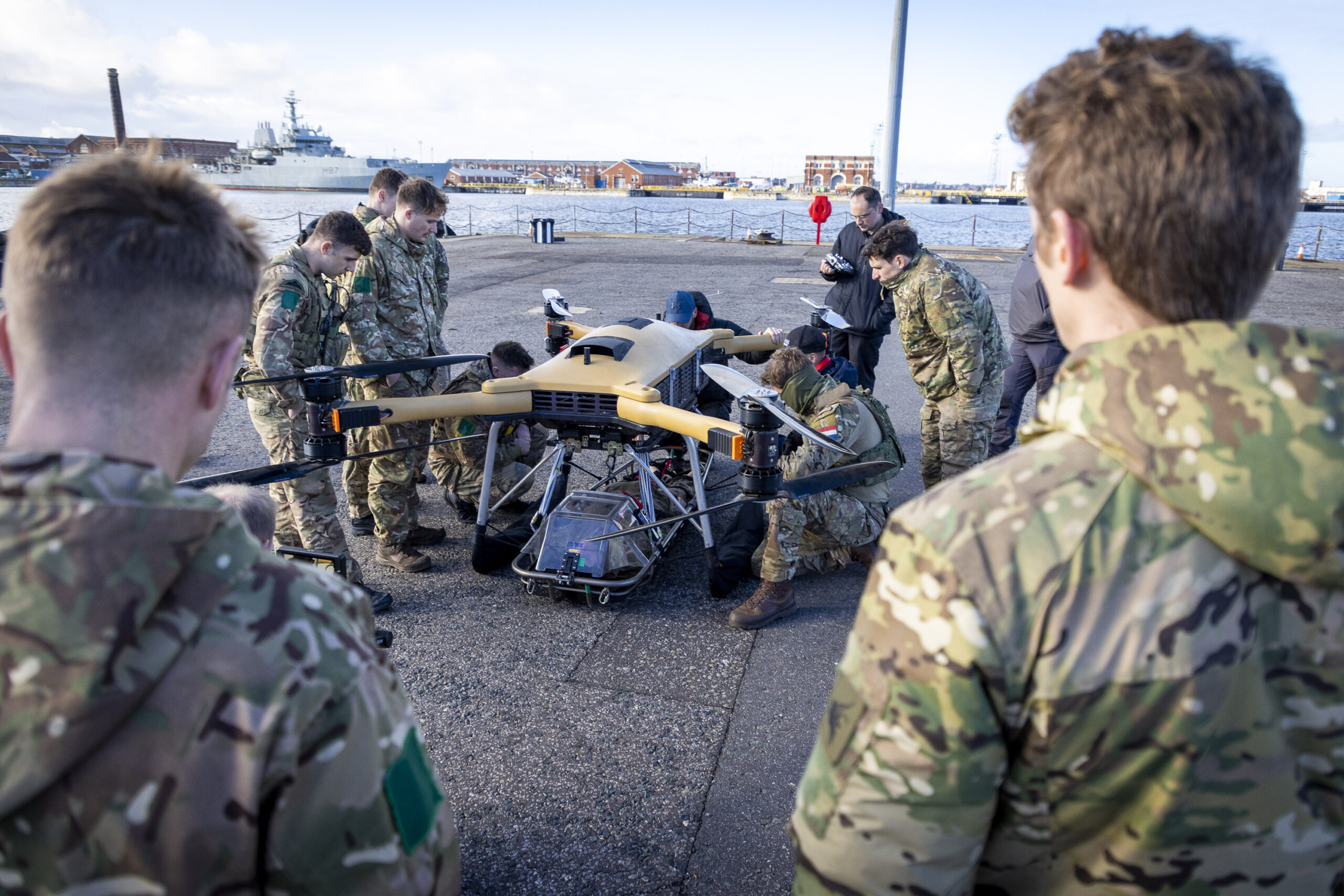 Troops test the abilities of the Hydra XL 300 to evacuate a simulated casualty.