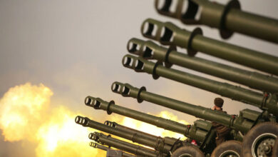 North Korean artillery units