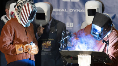 Keel-laying ceremony for USS Arizona (SSN 803)