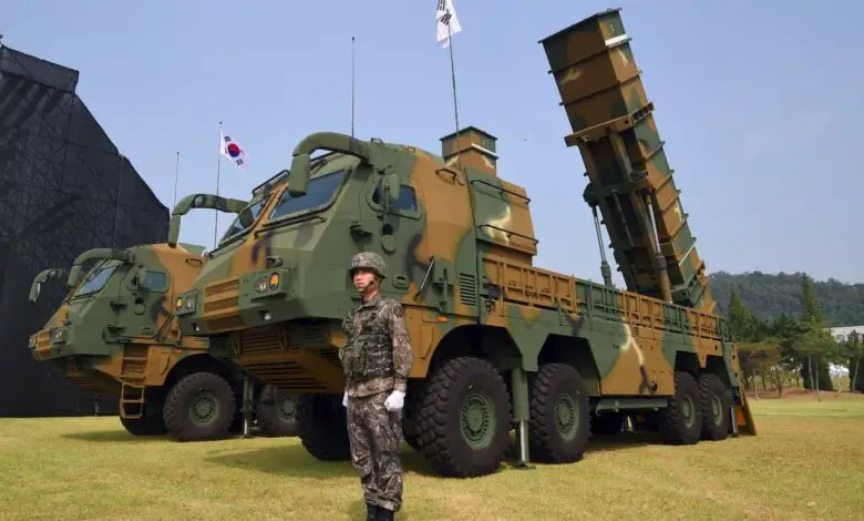 South Korea displays a Hyunmoo-2 missile system