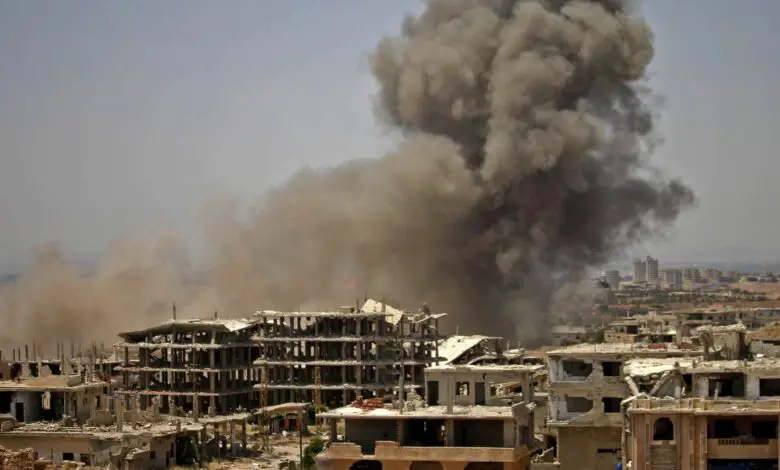 An air strike in Syria