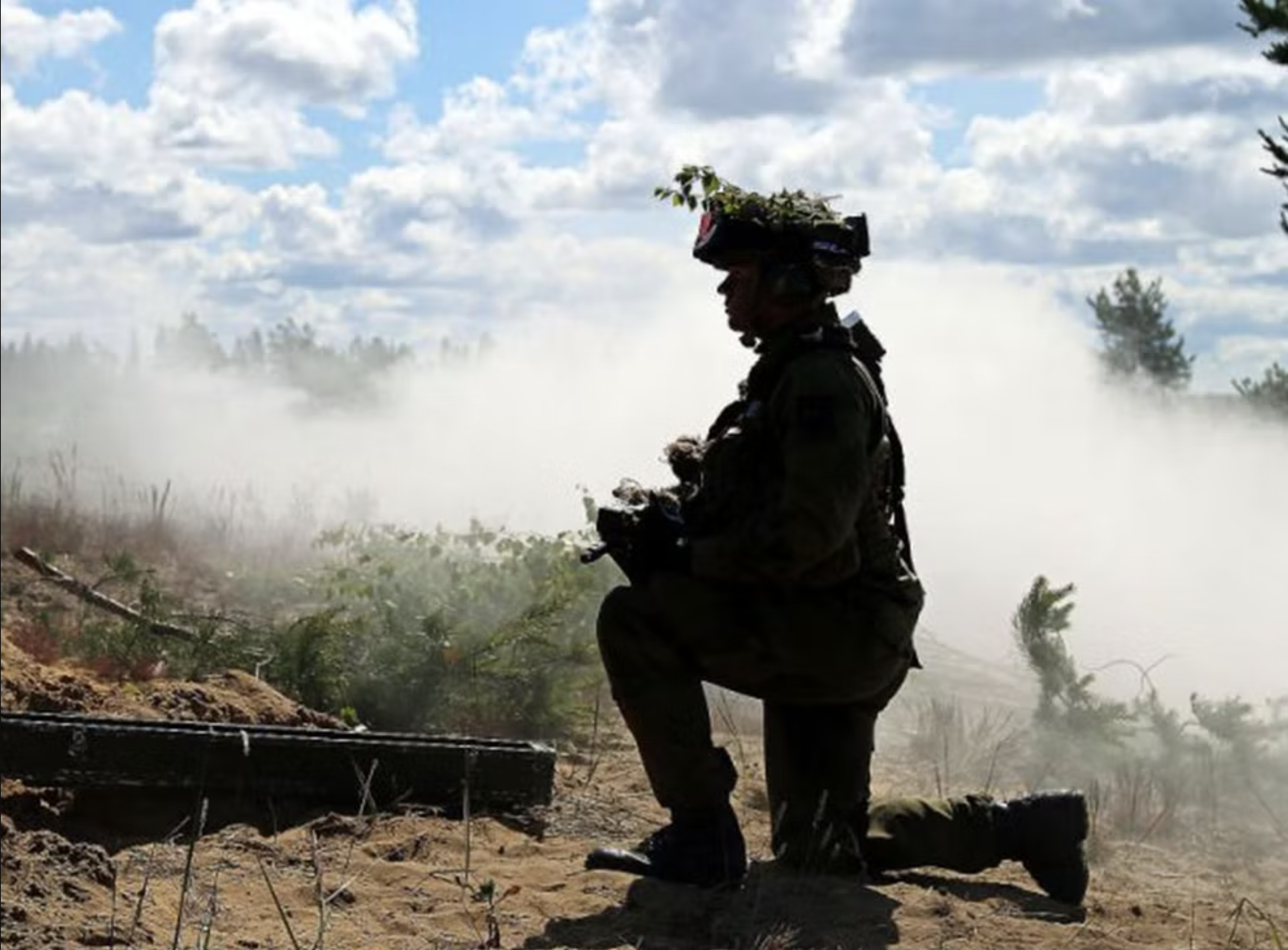 Norwegian soldier during NATO exercises near the Russian border