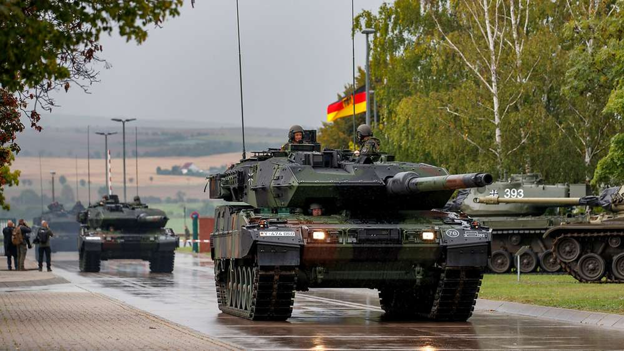 German Leopard 2 A7V main battle tanks.