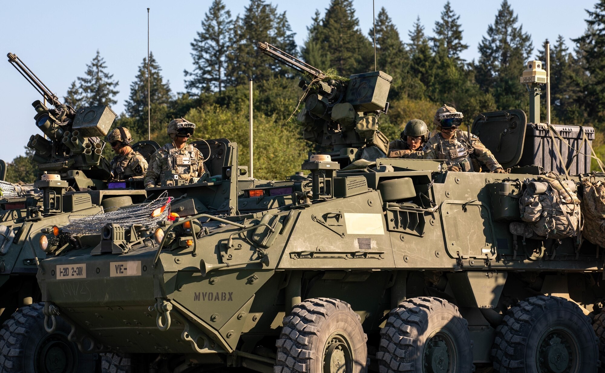 Stryker armored vehicles