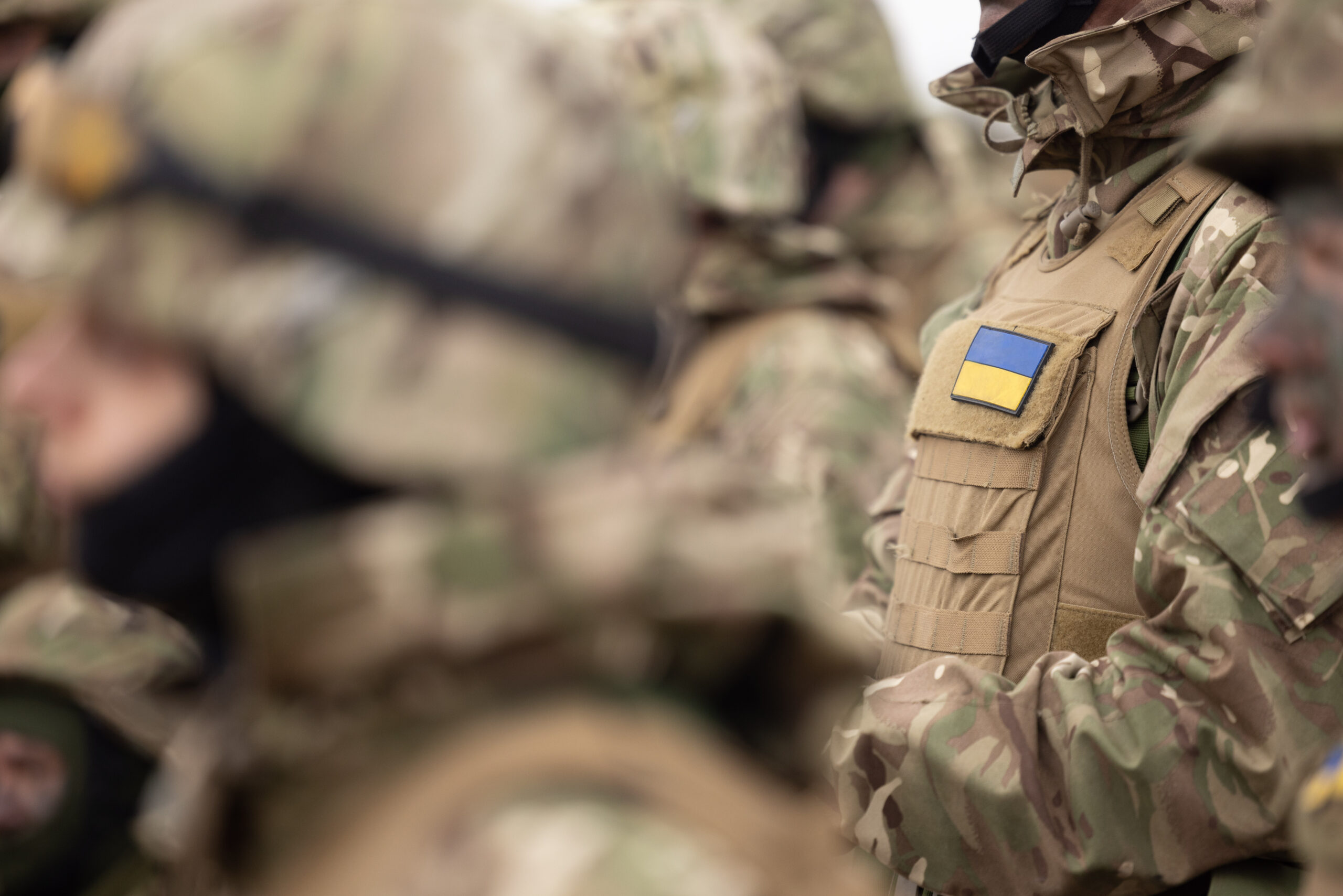An Ukrainian trainee receives orders during a field phase of the first rotation of Operation Kudu in the United Kingdom. *** Local Caption *** Australia continues to stand with the people of Ukraine, and is providing ongoing support in response to Russias continuing violation of international law. Having arrived the United Kingdom in January 2023, a contingent of up to 70 ADF personnel have joined partner nations in the UK-led and based training programme for Ukrainian recruits.