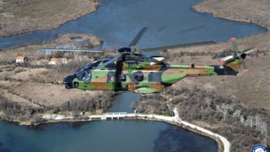 NH90 helicopter on sustainable fuel