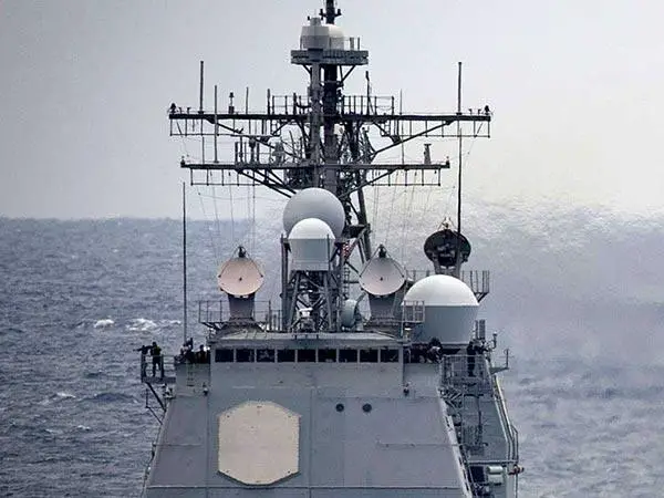 Electronic warfare system of a navy vessel.