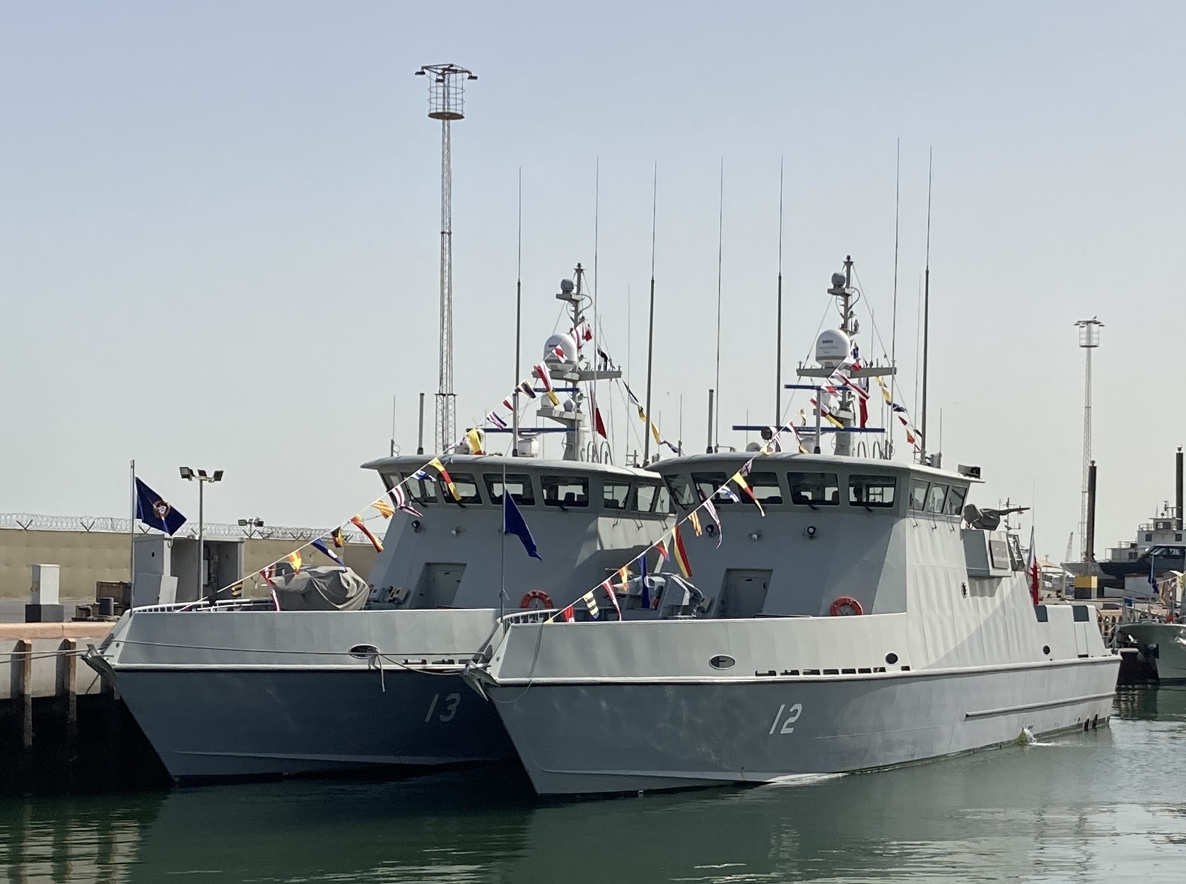 Swiftships' 35 meter FPV for Bahrain Navy steals the show at NAVDEX, Abu Dhabi! The RBNS Mashhoor 12, delivered earlier this year, impresses visitors at IDEX_UAE.