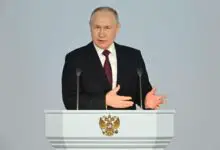 Russian President Vladimir Putin delivers his annual state of the nation address