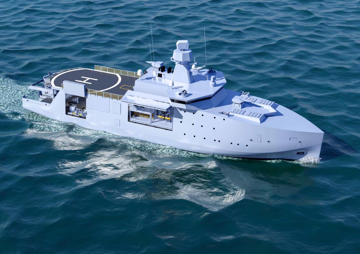Multi-Mission Patrol Vessel by OMT Ship Design with Cube™ Multi-Mission Modules