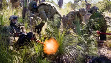 Members of the 2nd Battalion, Royal Australian Regiment, Manoeuvre Support Platoon, provide direct fire support with .50 Cal machineguns during the final Battlegroup Samichon assault at the Shoalwater Bay Training Area during Exercise Talisman Saber on 20 July. *** Local Caption *** The Talisman Saber series of exercises is the principal Australian and United States Military Training activity focused on the planning and conduct of mid-intensity high end war fighting. Exercise Talisman Saber is the largest combined, joint military exercise undertaken by the Australian Defence Force (ADF) and provides invaluable experience to ADF personnel to improve combat training, readiness and interoperability, exposing participants to a wide spectrum of military capabilities and training experiences. The biennial exercise was conducted for the seventh time in 2017, involving more than 30,000 US and Australian participants, operating in the maritime, land and air environments.